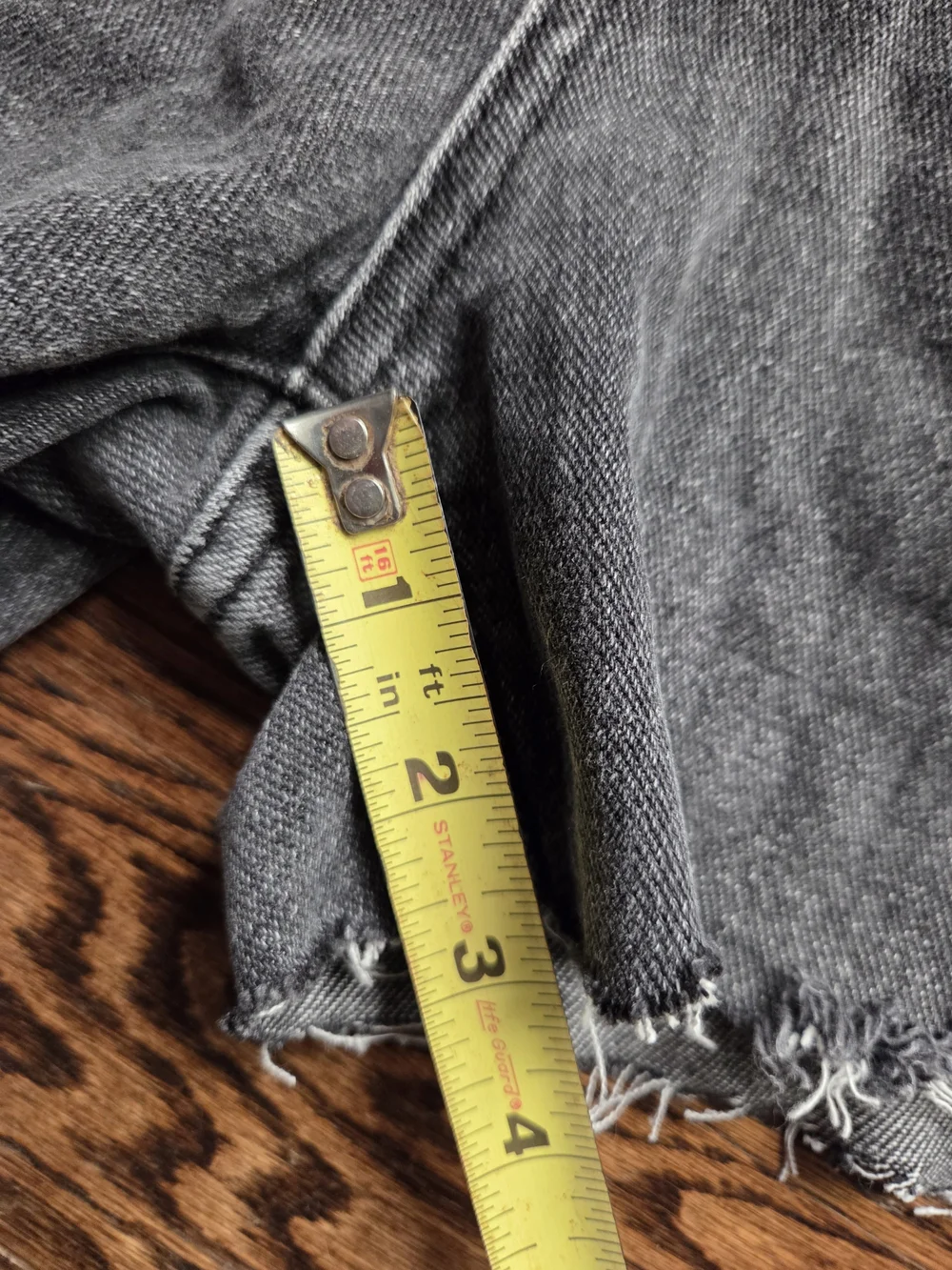 PacSun Gray Distressed High-Rise Mom Jean Shorts